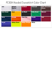 Color Swatches as of 06/16 for Gildan 2000